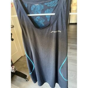 Womens Brooks small‎ gray/navy blue running tank top